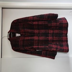 Red & Black Tweed Blazer